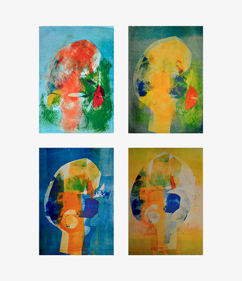 Monoprints partyheads inst