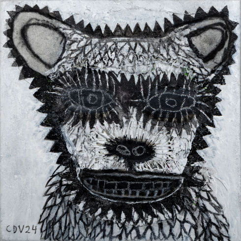 beertje 20 x 20 cm 2024 gem techn op doek Beertje 20 x 20 cm 2024 gem techn op doek